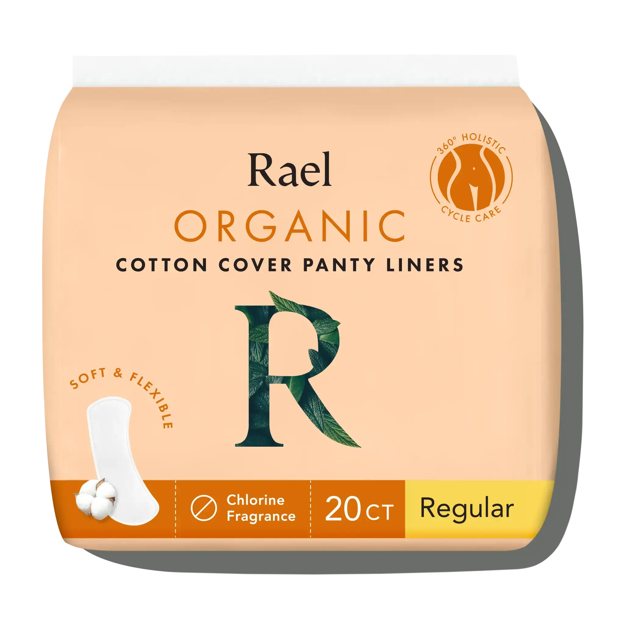 Rael Organic Regular Cotton Cover Panty Liners 20 Count, 20 ct - Foods Co.