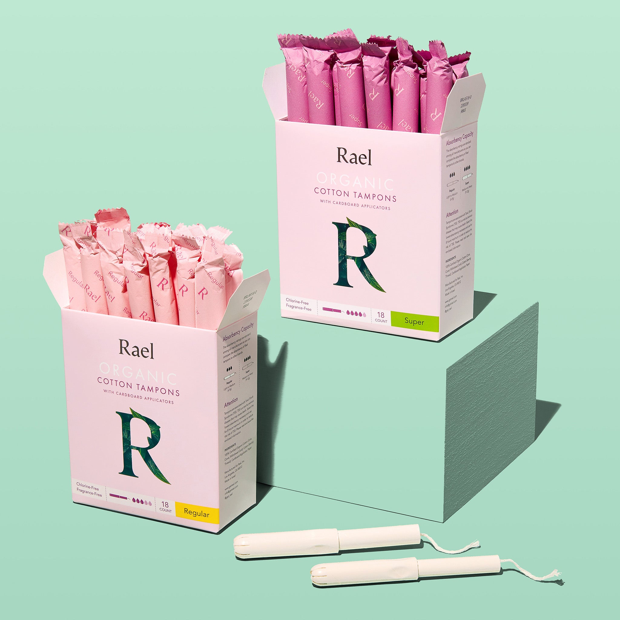 Organic Cotton Tampons with Plastic Applicator