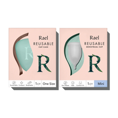 Rael Reusable Panty Liners Menstrual, Organic Cotton Cover (5 count, Brown)
