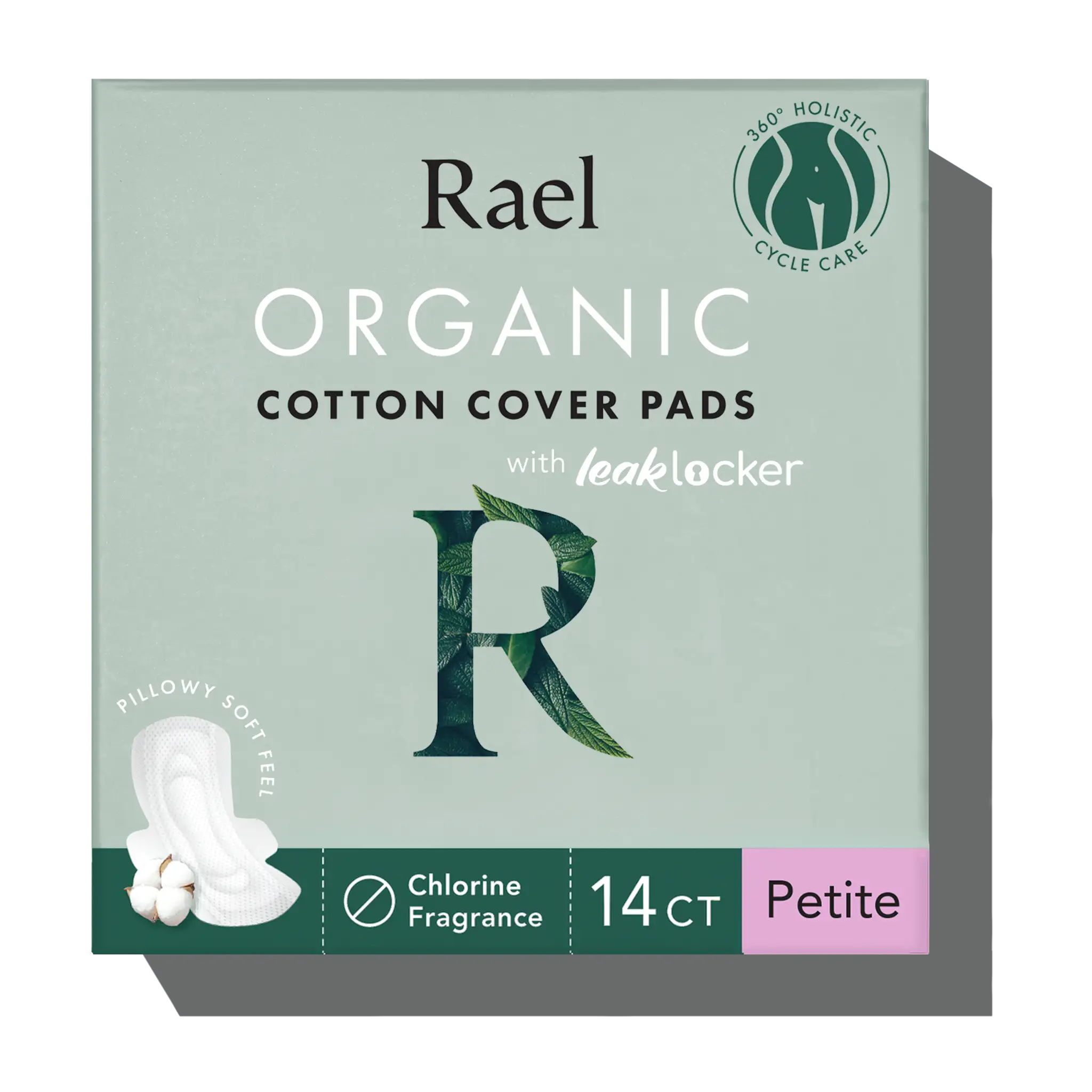 2 Packs Rael Organic Cotton Cover Period Underwear Panty Pad L/XL 8 Count  Each