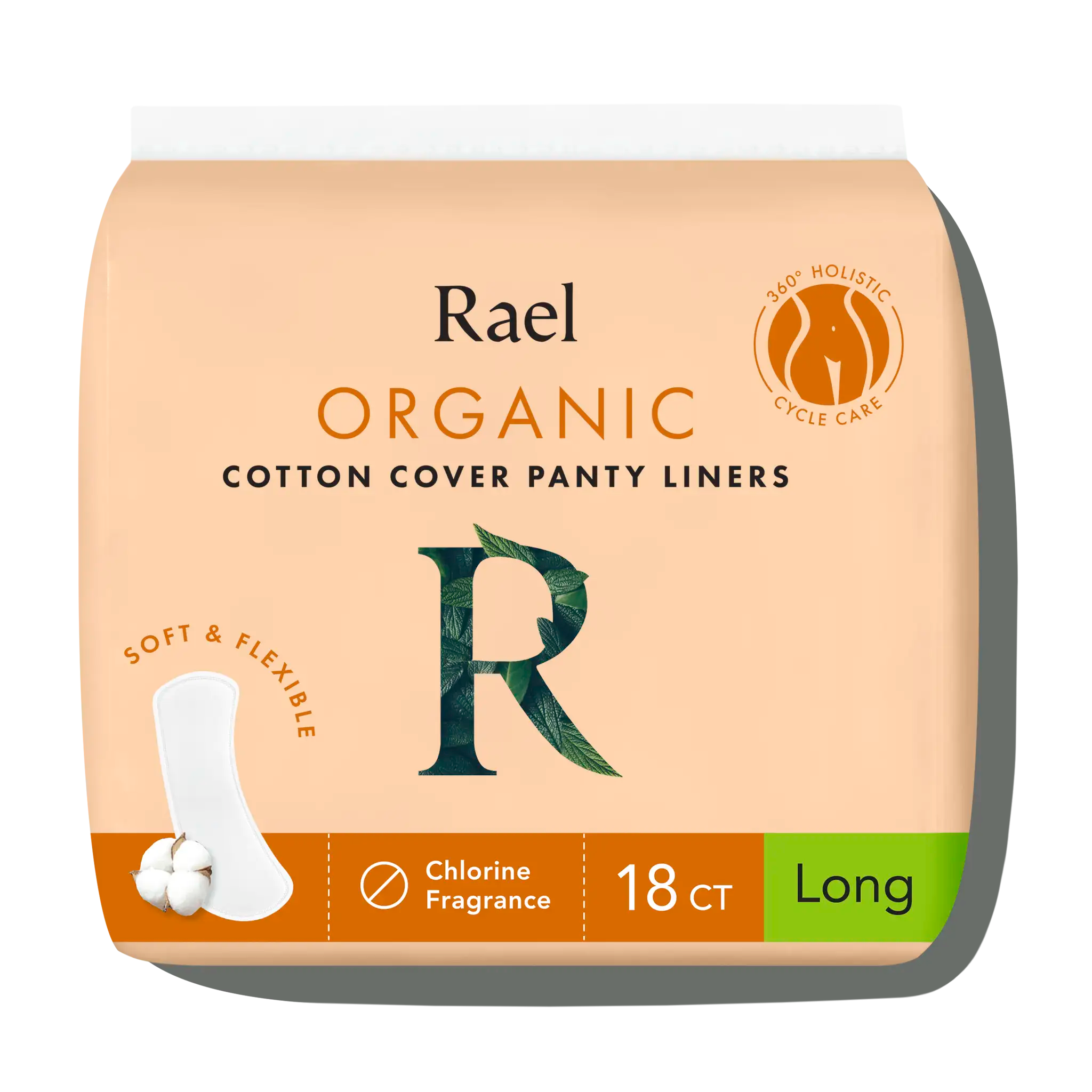 Rael Panty Liners for Women, Organic Cotton Cover - Regular Pantiliners,  Light Absorbency, Unscented, Chlorine Free (Regular, 44 Count)