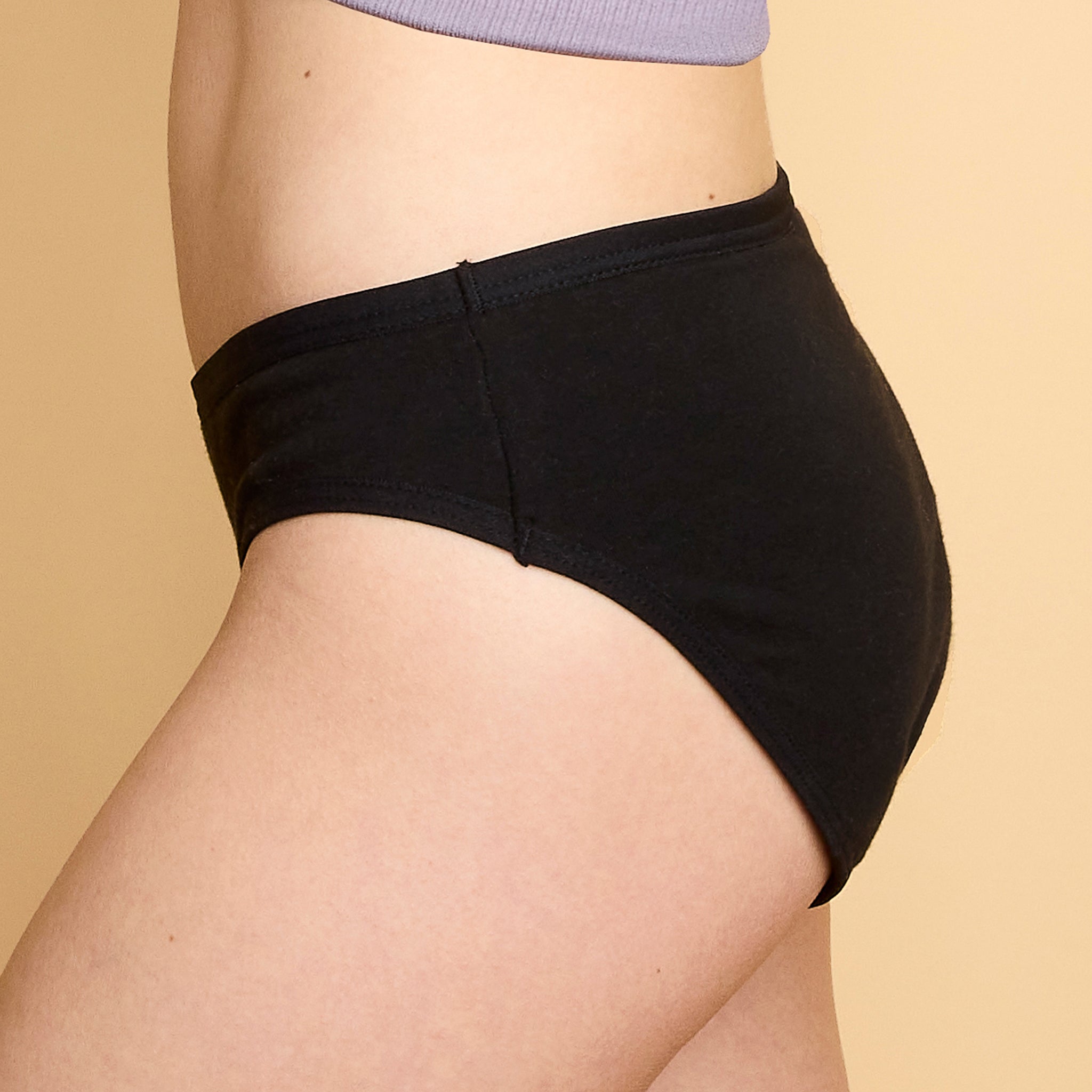 SOULVOR Natrelax Women's Period Underwear Mid Rise Cotton Bikini